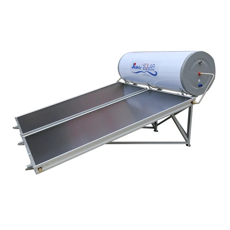 Jiadele High Quality Calentador De Agua Solar Water Geyser Integrated Pressure Flat Plate Panel Solar Water Heater System