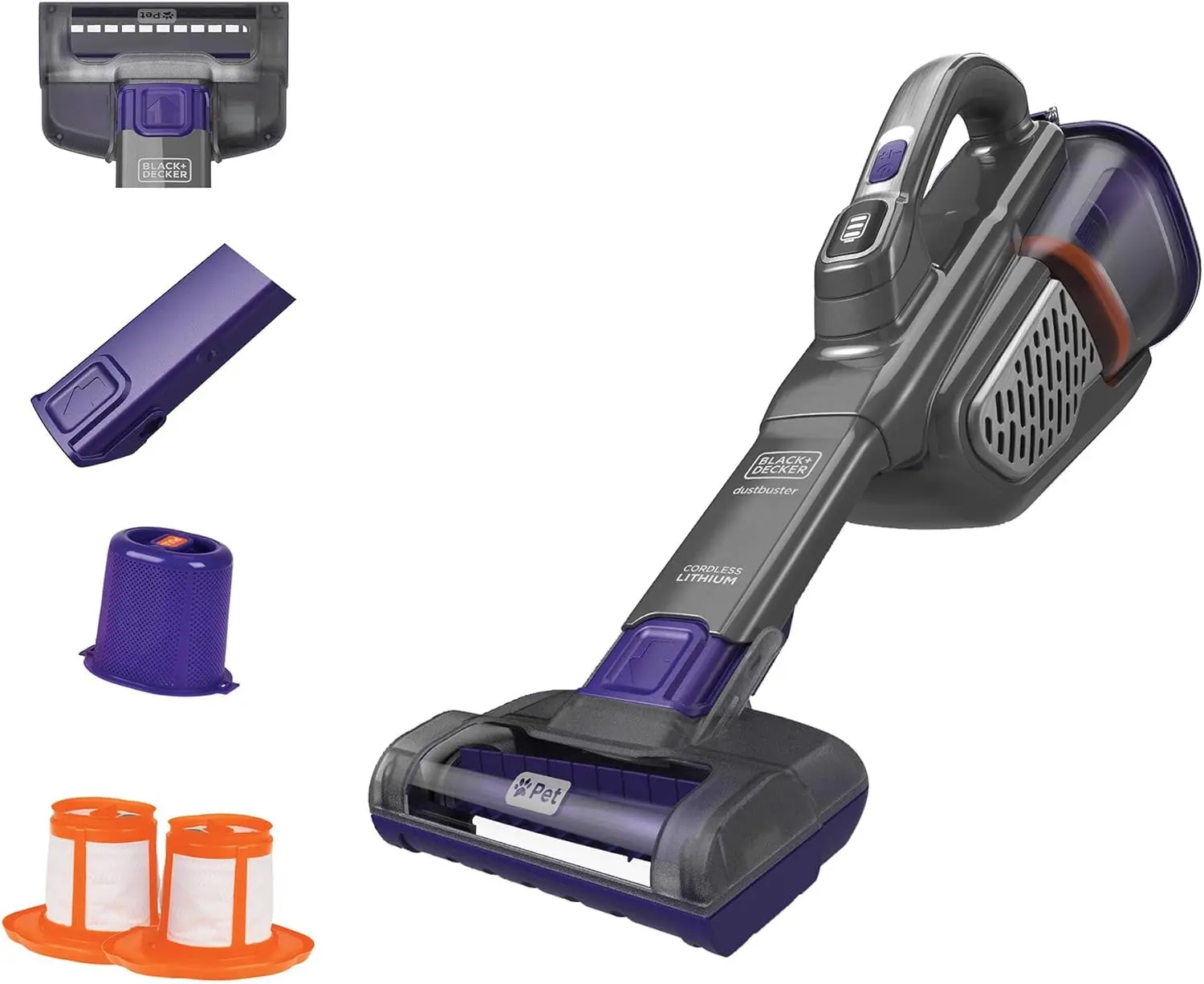 

Cordless Handheld Vacuum with Pet Brush, Powerful Suction for Home and Car, Rechargeable and Washable Filter