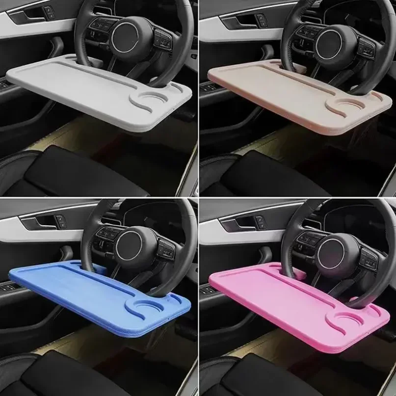 Thickened Sturdy Portable Car Steering Wheel Desk, Laptop Stand Workstation, Food & Coffee Tray