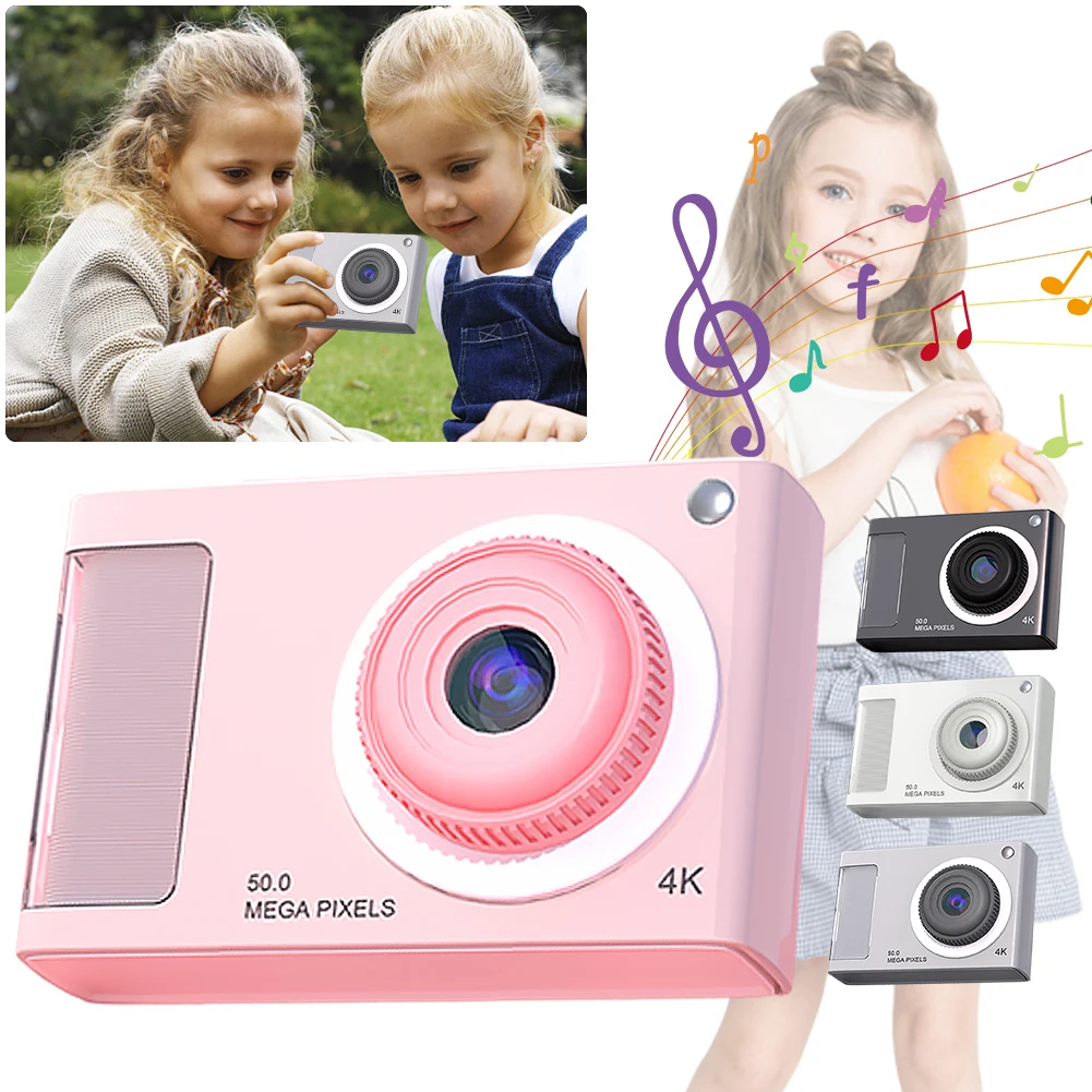 Mini CCD Camera Anti Shake CCD Camera HD 1080P 48MP 4X Zoom Compact Small Camera Support 32GB Card for Boys Girls Teenagers Gift