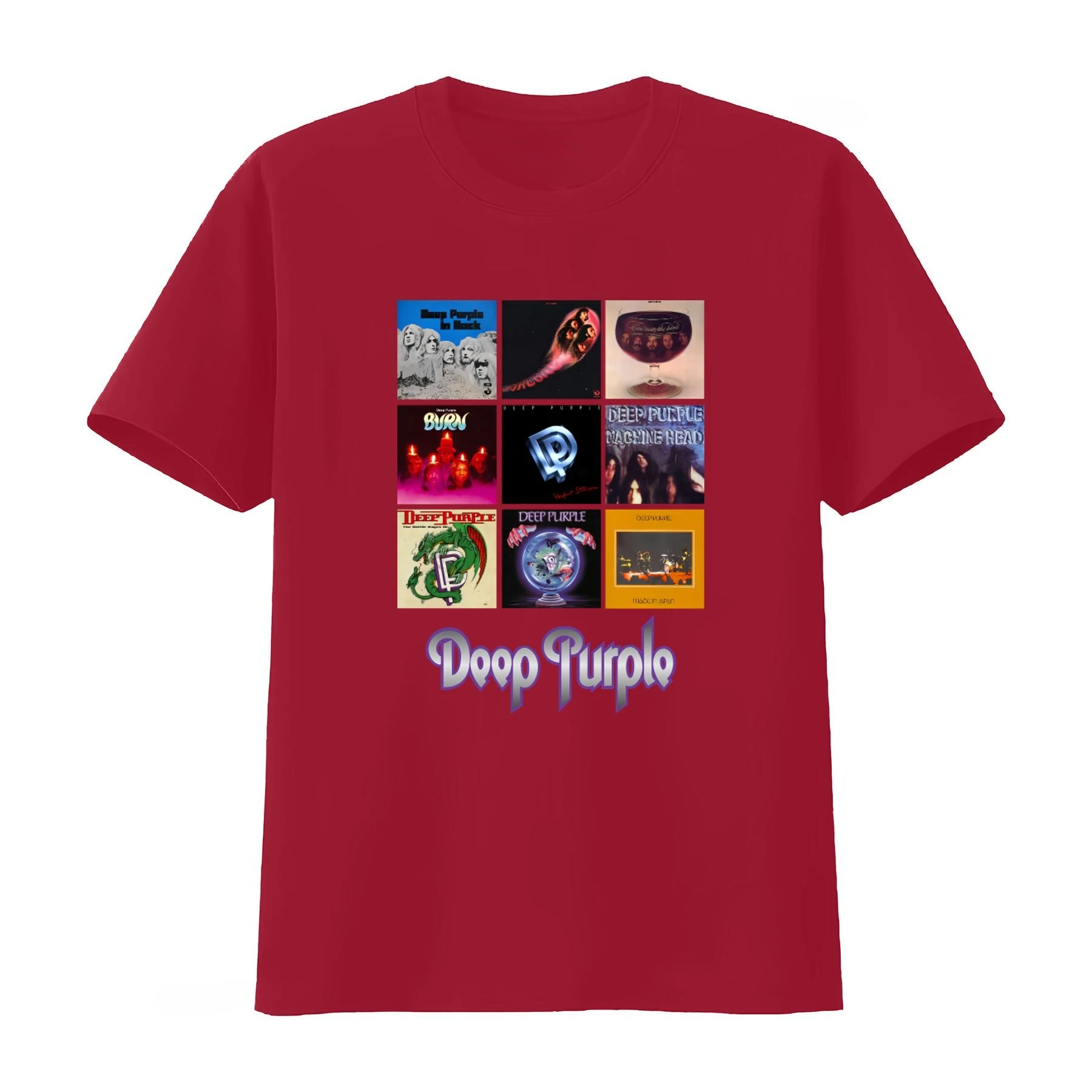 Deep Purple Ian Gillan プリントTシャツ Rock Band Deep Purple T-Shirt Ian Gillan Roger Glover Burn