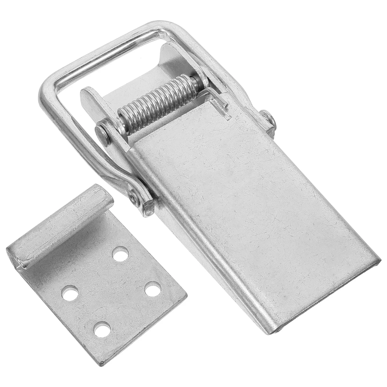 

Trailer Locking Coupler Heavy Duty Metal Hasp Trailer Door Pin Lock Spring Clip Hitch Pin Locking Lock Catch Van Buckles