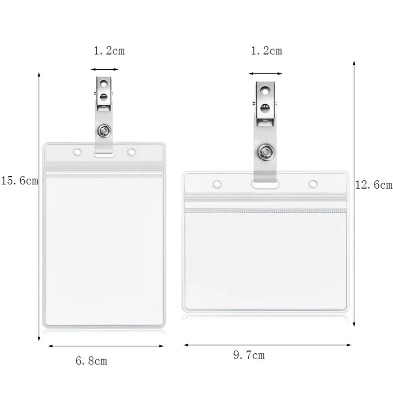 Imagem -02 - Horizontal e Vertical Employees Staff Work Card Holder id Pass Access Tampa do Cartão de Ônibus Banco Credit Card Protective Case Badge