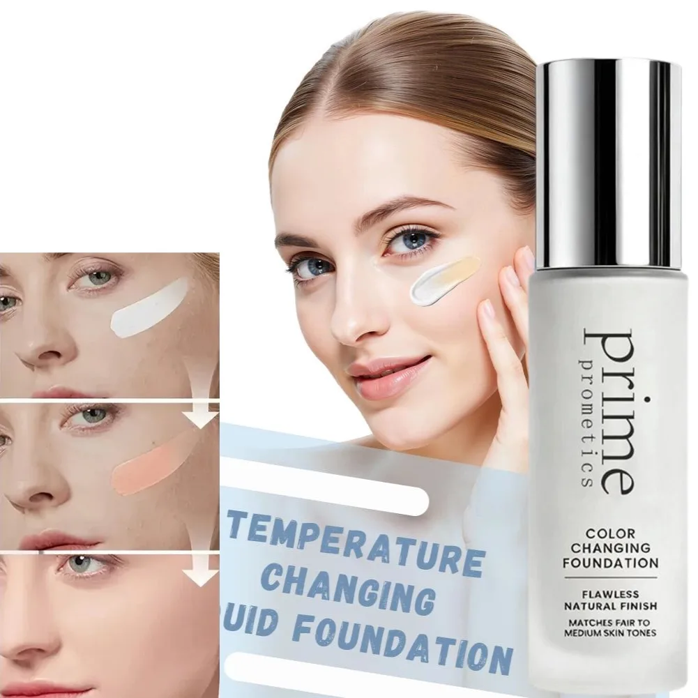 30ml Original Makeup Prime Prometics Color Changing Foundation Matches Fair To Medium Skin Tone Natural Finish Face Base Cream