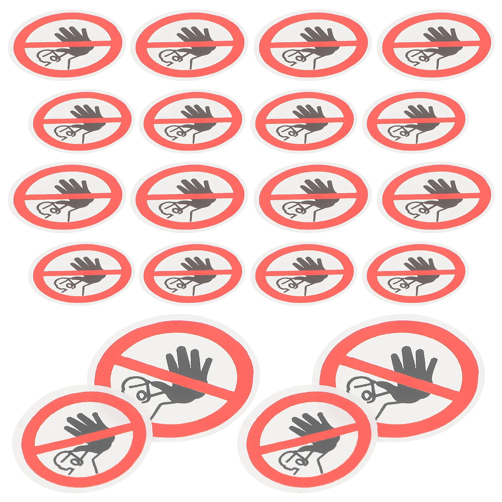 

20 Pcs Kitchen Sign No Entry Self-adhesive Logo Stickers Entrance Labels Safety Reflector Black Pvc Warning