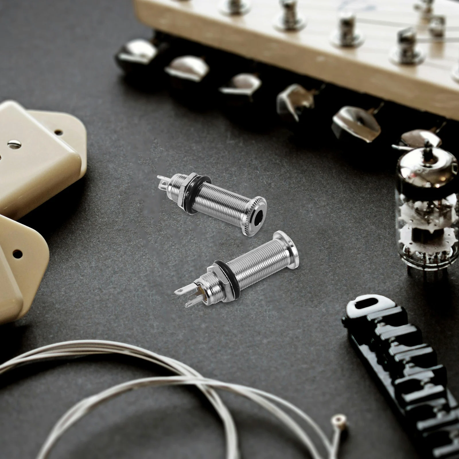 

2 Pcs Professional For Short Foot Flush Mount Barrel Socket Plate Guitar Parts for Guitar Bass Accessories Parts