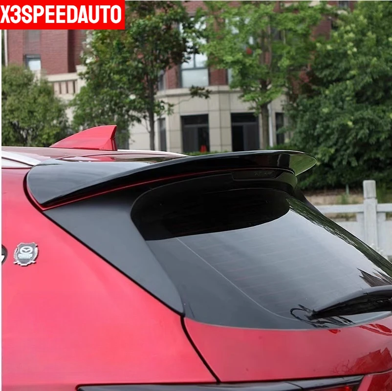 For 2017-2025 Mazda CX-5 CX5 Hatchback Rear Roof Trunk Lid Car Spoiler Wings Black Carbon Exterior  Tuning Accessories Parts