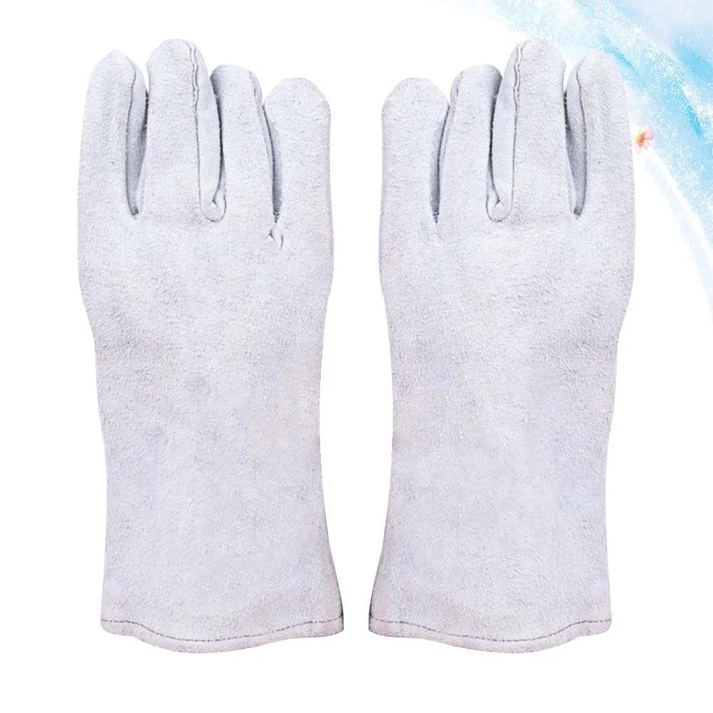 1 زوج قفازات لحام الثقيلة قفازات أمان مقاومة للاهتراء للبناء DIY بها بنفسك إصلاح السيارات تحسين المنزل واقية #1