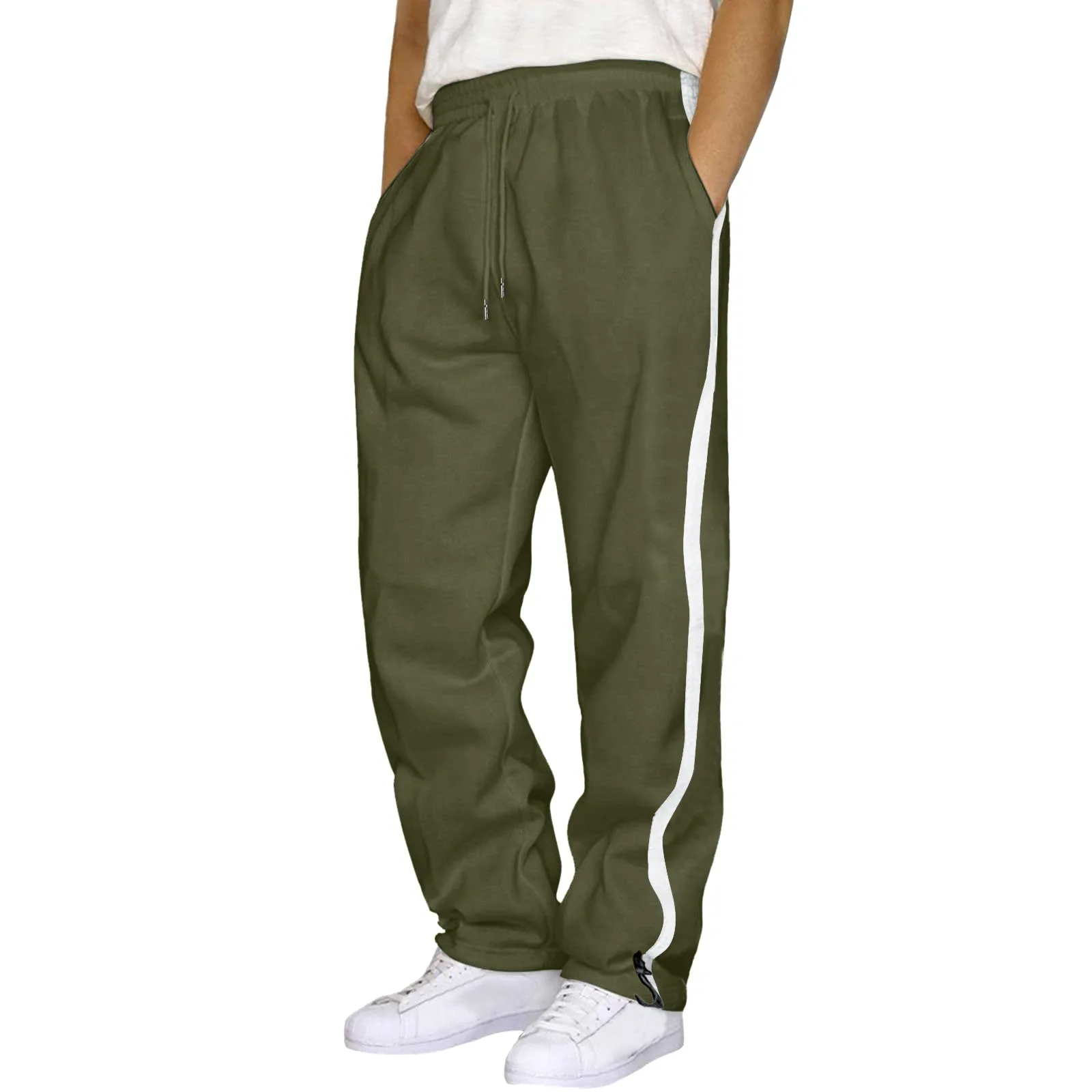 Man Pants Stripe Sportswear Joggers Gym Sweatpants Baggy Tracksuit Luxury Autumn Trousers Straight Y2k Big-Size Pantalones