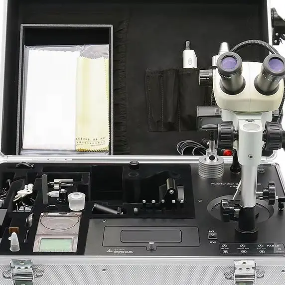Professional High Quality Portable Gem Identification Travel Lab with 20 Kinds of Gemological Instrument