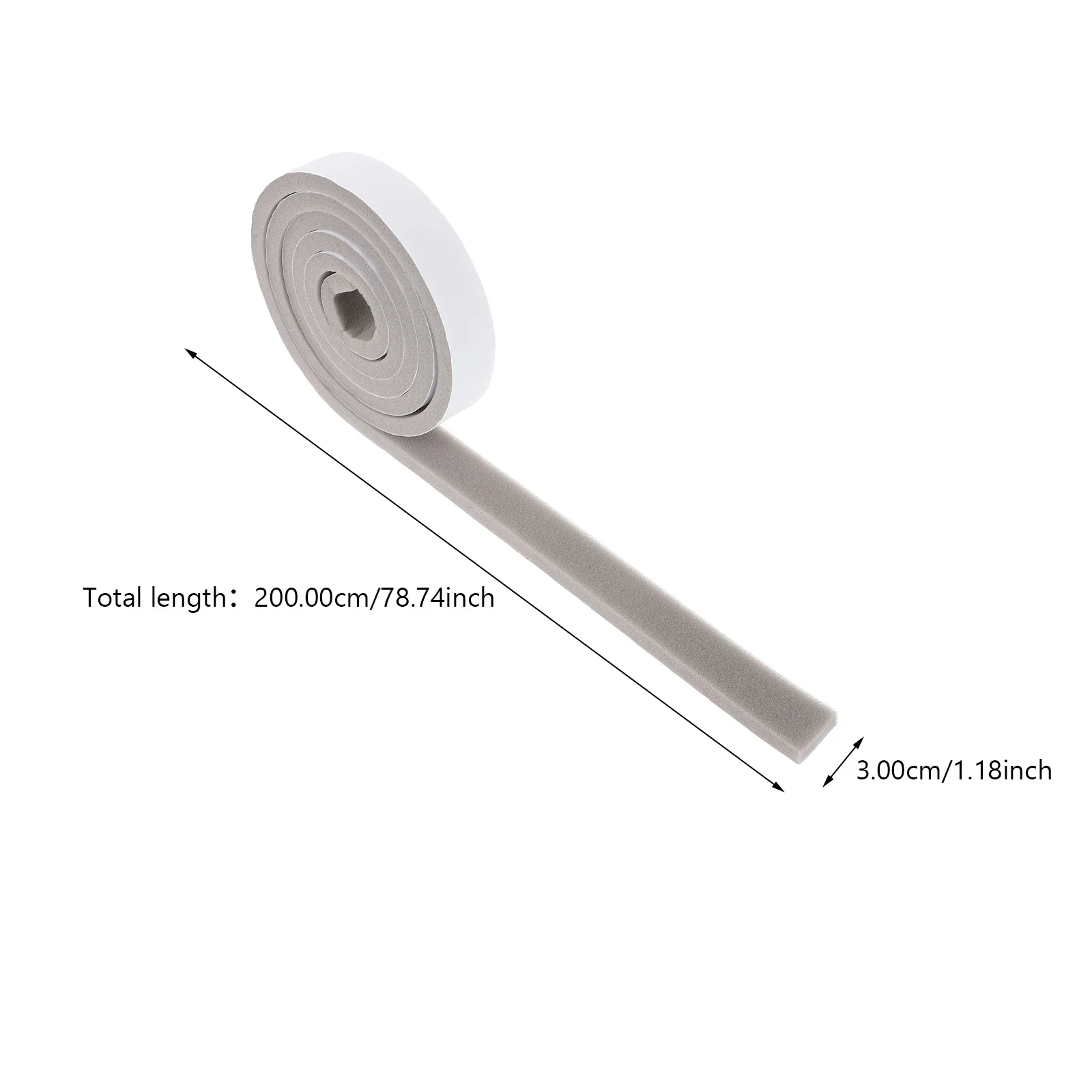 1 Roll Home Door Frame Sealing Strip Self-Adhesive Thick Sound Insulation Tape Windproof Waterproof Door Window Sponge Seal