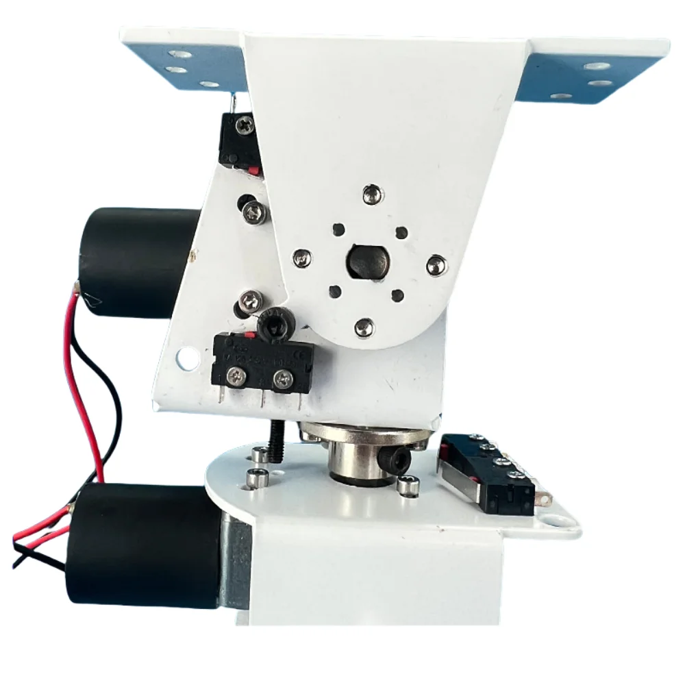 DIY DC Dual Axis Pan Tilt Solar Tracking and Monitoring Robot Heavy Load High Torque All Metal X Axis Y Axis Worm Gear Motor