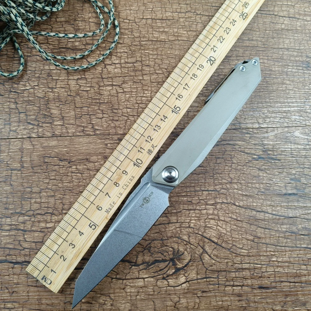 

TWOSUN TS218 Hunting Outdoor Folding Knife N690 Blade G10 Handle G10 Handle Fast Open