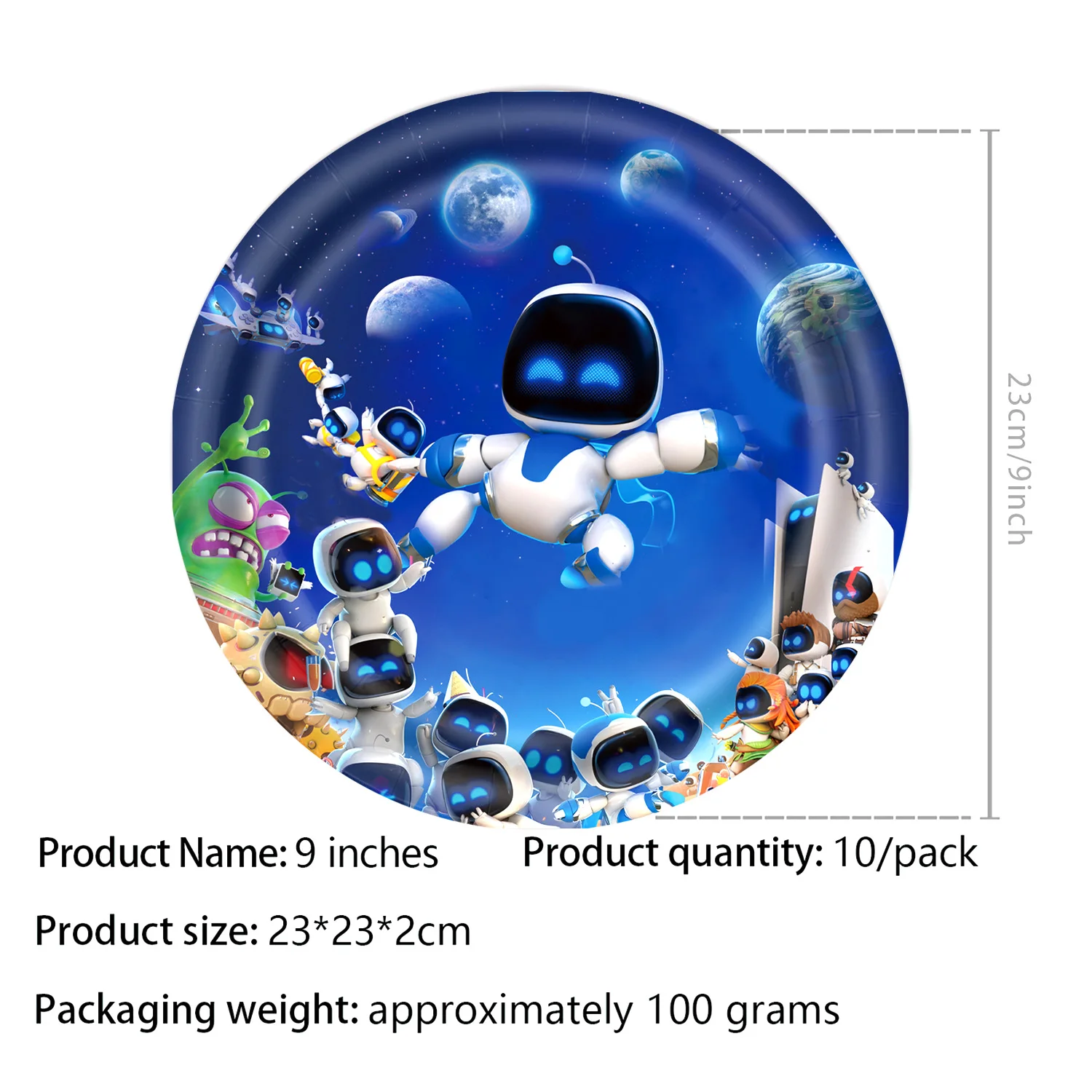 アストロボット誕生日パーティーの装飾ロボットセット食器テーブルクロスカップバルーンケーキトッパーベビーショー少年宇宙飛行士ゲームパーティーサプライ