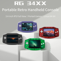 ANBERNIC RG 34XX horizontal version GB nostalgic streaming online connection controller NDS handheld game console IPS screen PS1