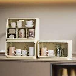 Wall Mounted Desktop Teapot, Tea Cup Storage Box, Dustproof Mug Storage Cabinet, Snack Coffee Cup Holder, Storage Rack