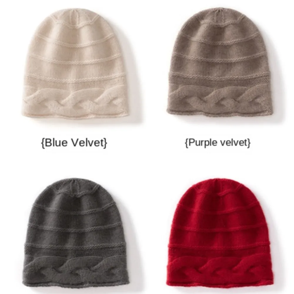 

Fashion Head Cap Hugger Toque Stocking Watch Cashmere Hat Women Autumn Winter Soft Warm Stylish Versatile Thickened Head 2M61