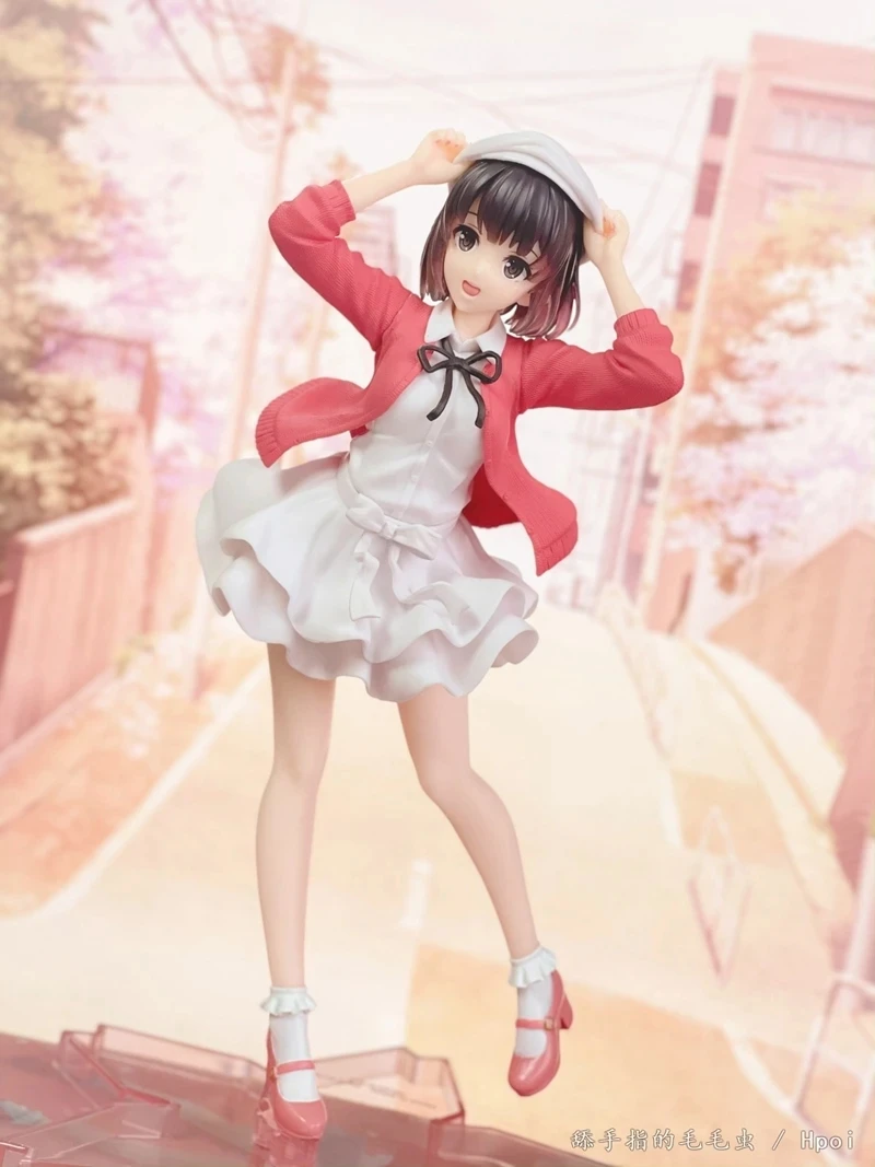 Saekano หุ่นอะนิเมะ: วิธีการเลี้ยงดูแฟนสาวที่น่าเบื่อ Megumi Kato เครื่องแต่งกายนางเอกรุ่นคอลเลกชันพีวีซีเครื่องประดับของเล่นของขวัญ19ซม.