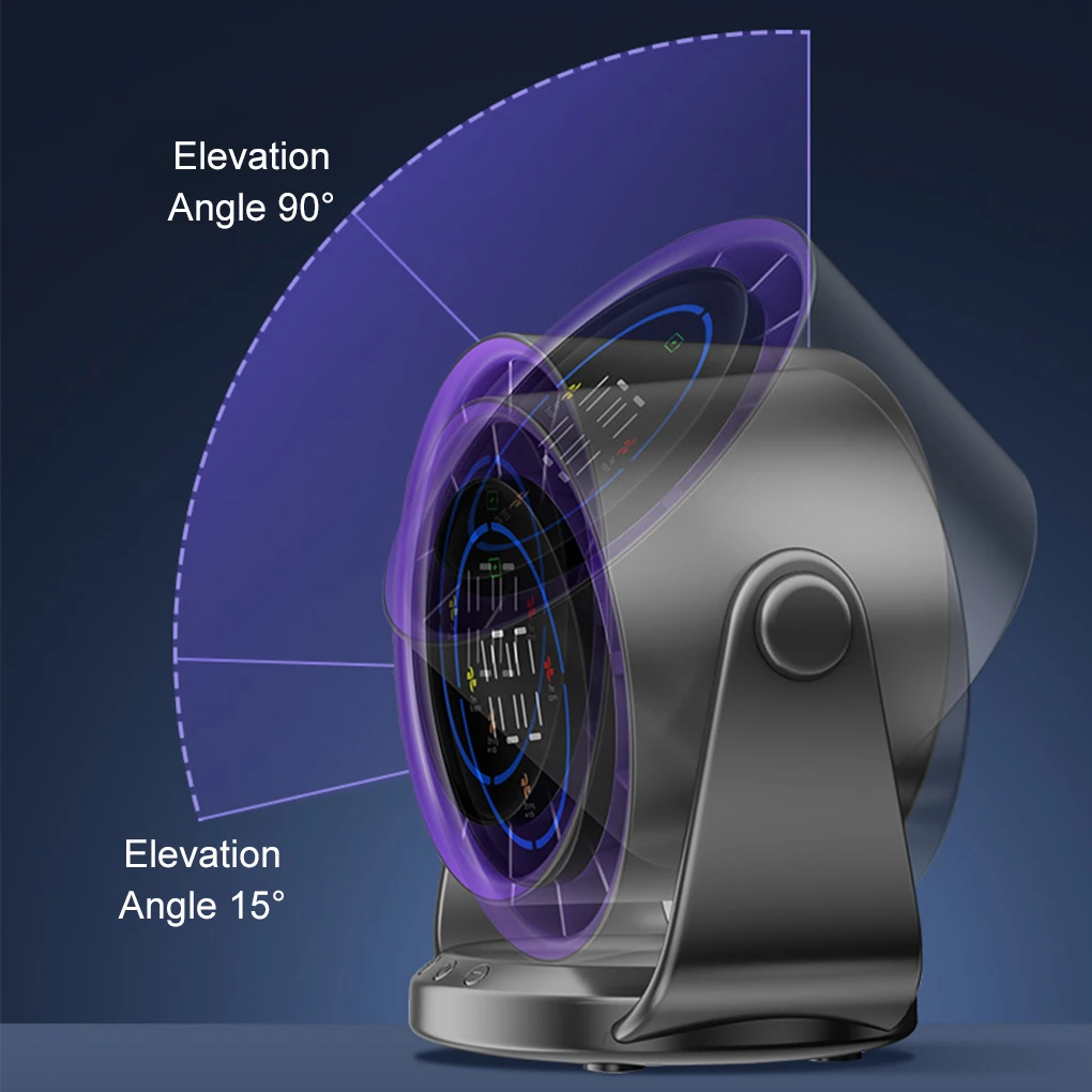 Multifunctional Circulating Fan Desktop Shaking Head Digital Display Turbine Small Fan USB Silent Dormitory Office Cooling Fan