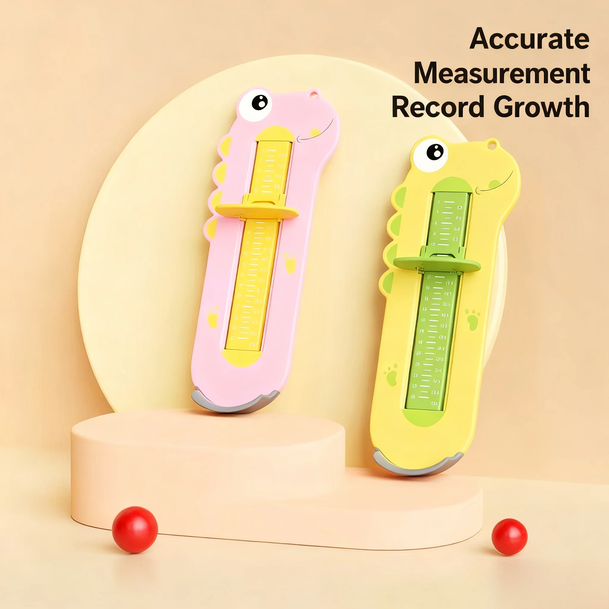 Baby Toddler Foot Measuring Ruler - Cute Animal Shaped Kids Foot Size Gauge for Accurate Shoe Size Selection