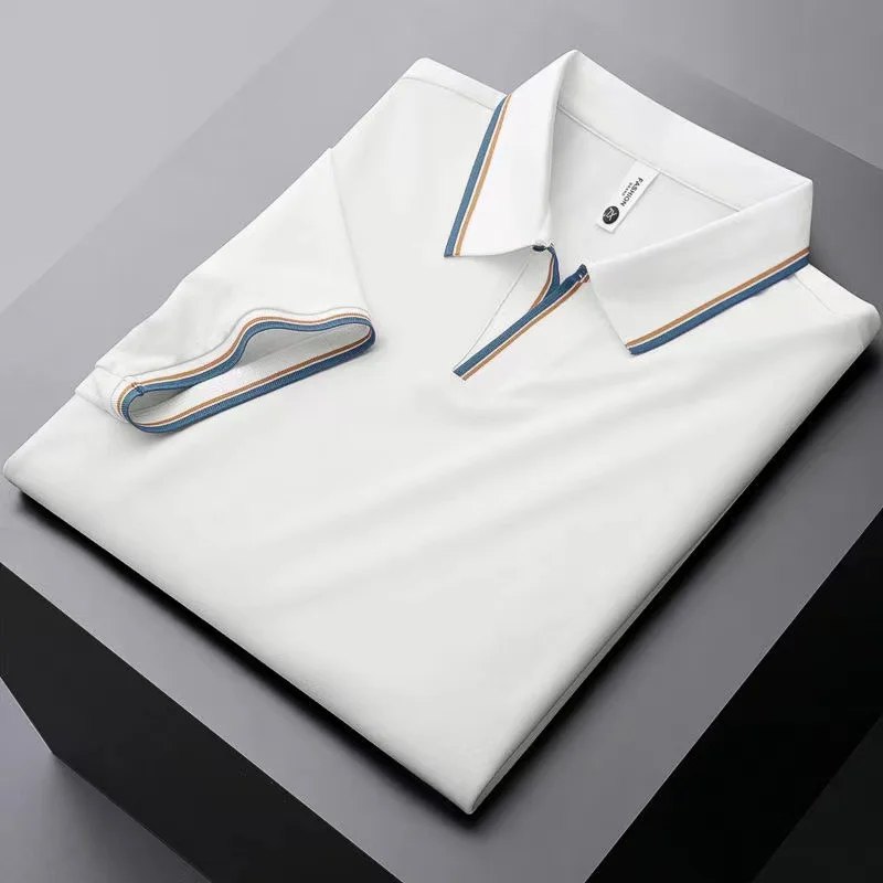 

Light luxury high grade summer breathable POLO shirt Men's short sleeve 2023 new simple mature fashion casual T-shirt Men's wear