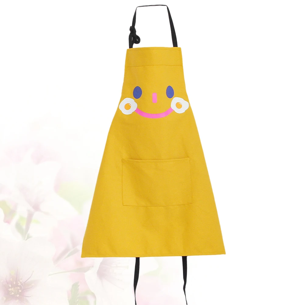

S Yellow Child Art Apron Cotton DIY Drawing Baking Baby Sleeveless Apron Lightweight Machine Washable Keeps Clothes Clean during