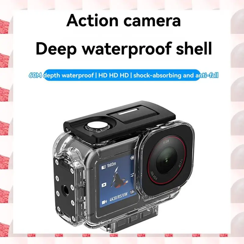 ABGN لـ DJI Action 5Pro غطاء مرشح المياه للغوص/4/3 ملحقات غطاء العدسات