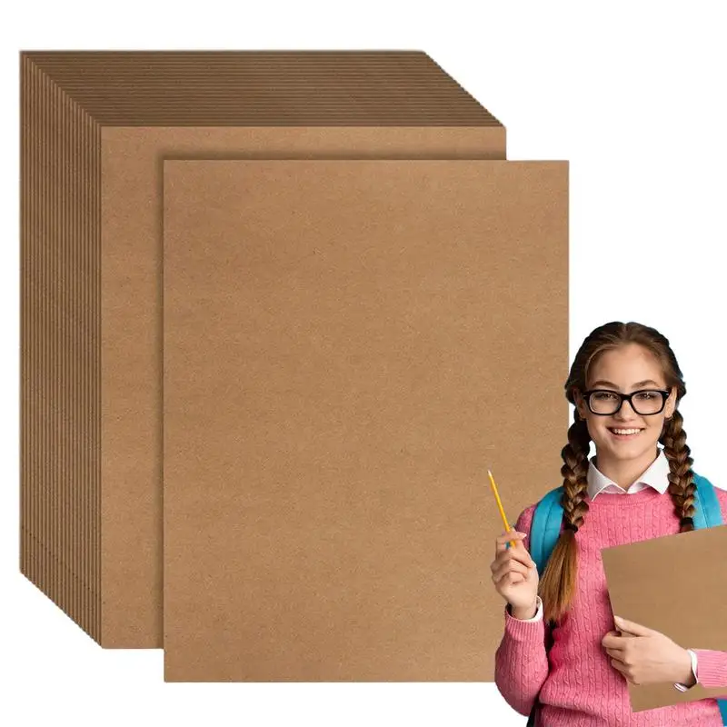 Kraft Cardstock 100 Sheets Card Stock Printer Paper A6 Blank Printable Business Cards Heavy Duty Kraft Paper Folded Cardstock