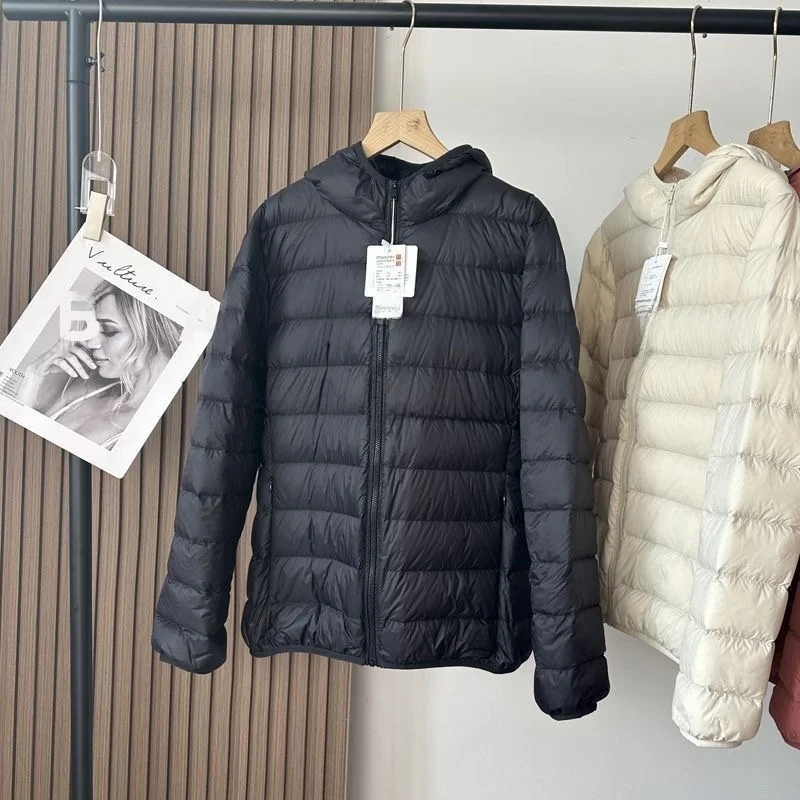 

Lightweight mat down Cotton Jaet Hooded Coat Men's Warmth Faionable Sle Slim Fit Long Sve Zipper Closure or...