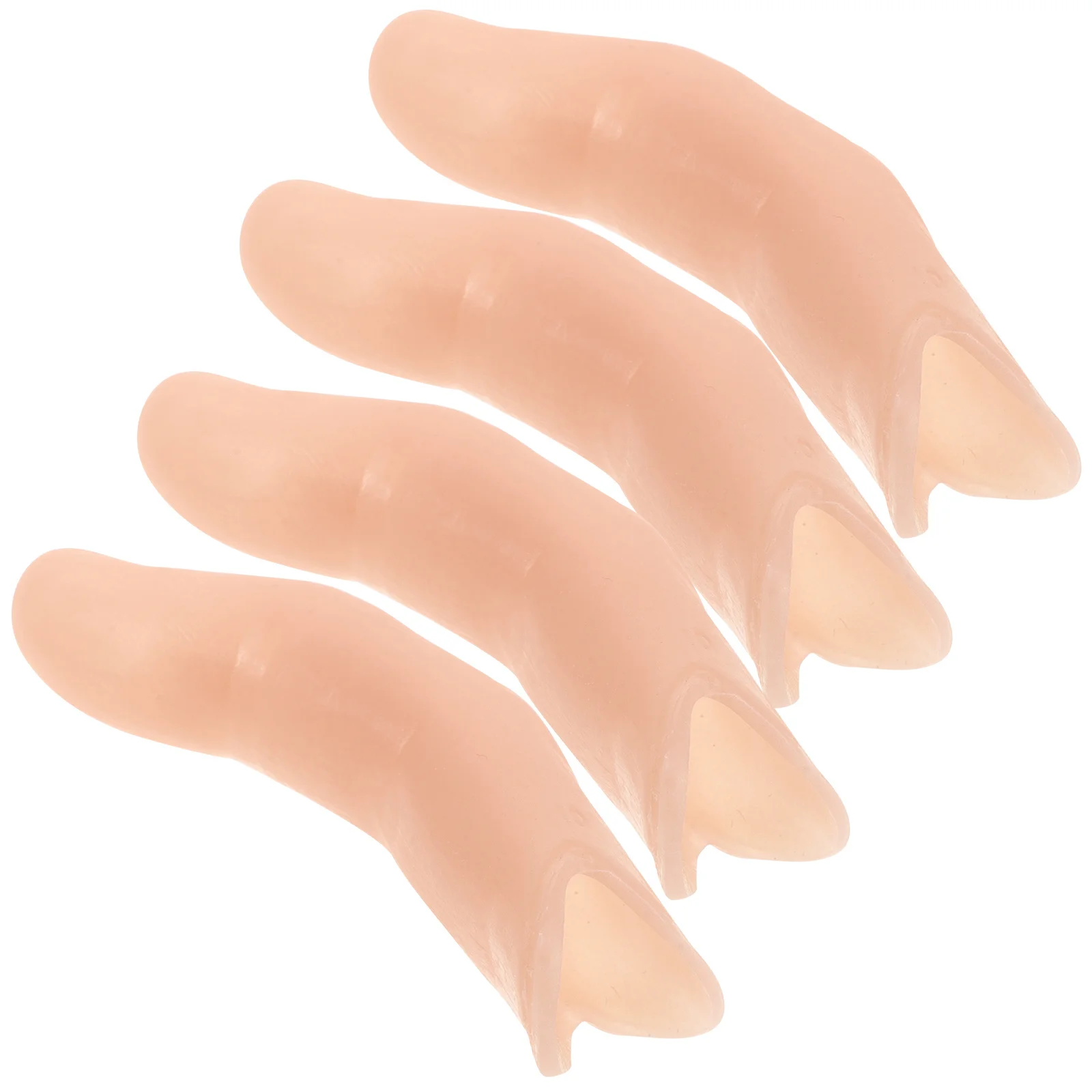 4 個の偽指マジシャン小道具高シミュレーション軽量ステージパフォーマンストリックガジェットパーティーの記念品偽指マジシャン小道具