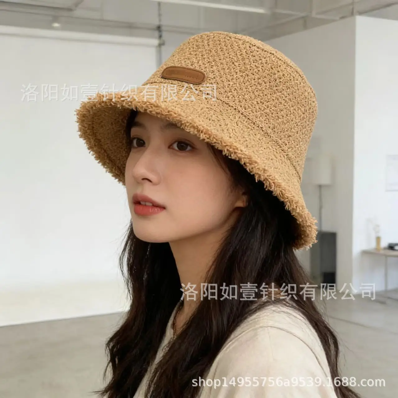 100 Percent Cotton Frayed Edge Bucket Hat Wide Brim Sun Protection Hat For Women Outdoor Travel Beach Vacation Casual Solid Colo