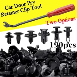 190pcs Car Retainer Clips 6 Size Plastic Fasteners Kit Auto Trim Panel Clip Mixed Car Body Bumper Rivet Set