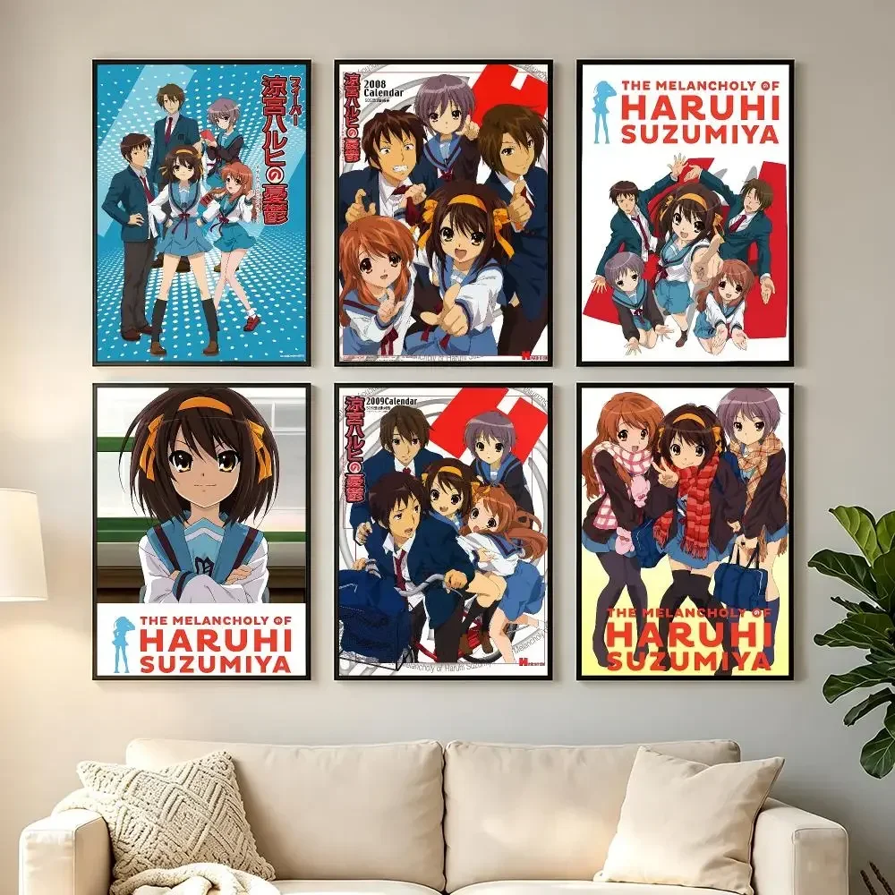 Anime The Melancholy Of Haruhi Suzumiya Poster HD Printing Comfortable And Fresh Style Wall Art Home Decor Living Room Cafe Gift
