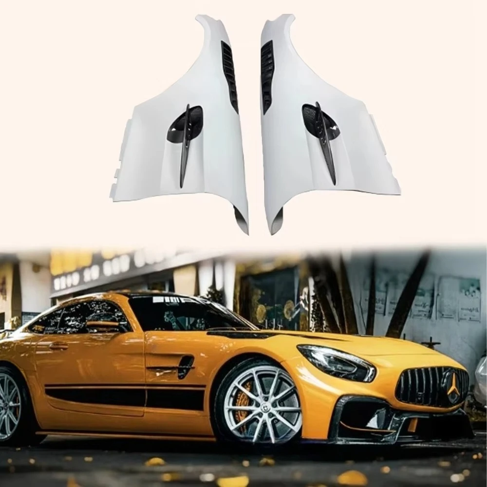 For AMG 2015-2021 GT GTS GTR Partial Carbon Fiber Front Fender with Vents #3