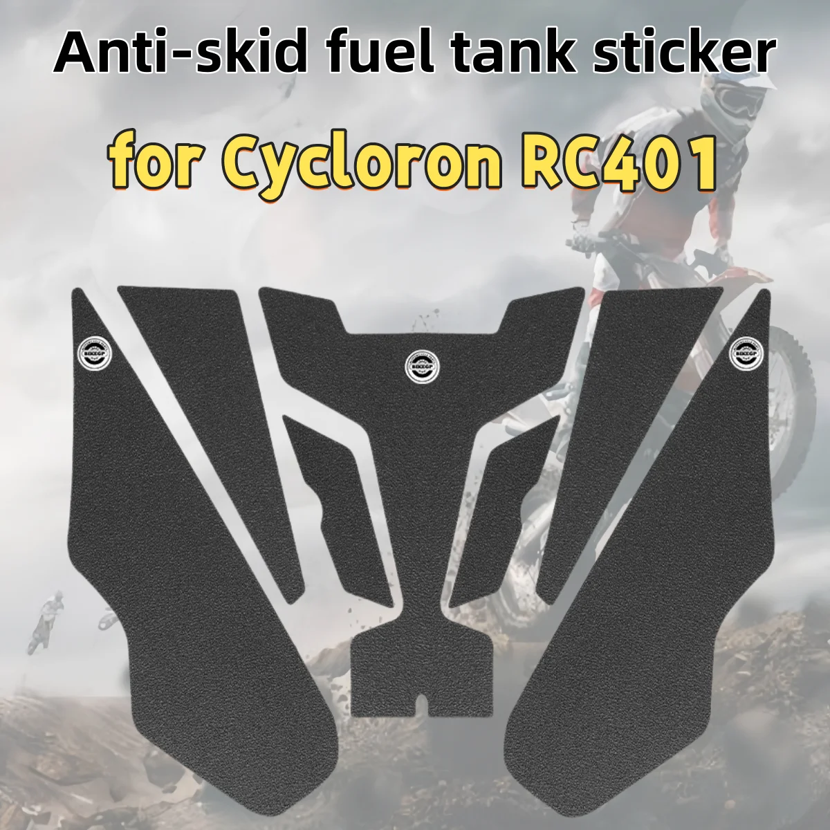 

for Secoron RC401 motorcycle fuel tank sticker, non-slip, wear-resistant, fishbone sticker, anti-scratch, body sticker