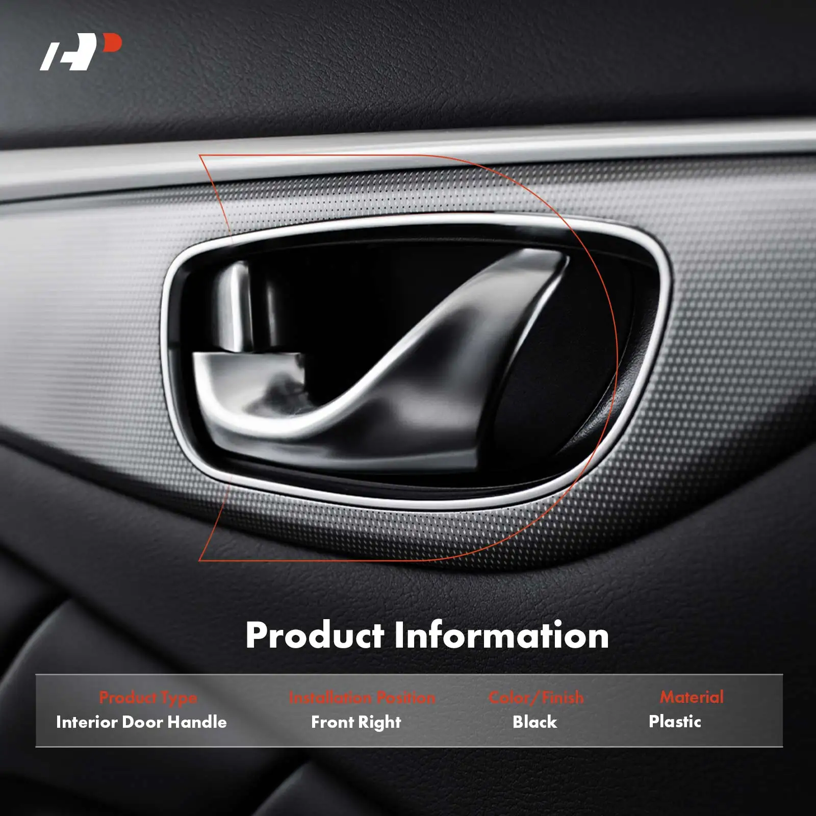 A-Premium Front Passenger Side Interior Door Handle for Kia Sedona 2006-2012 Hyundai Entourage 2007-2010