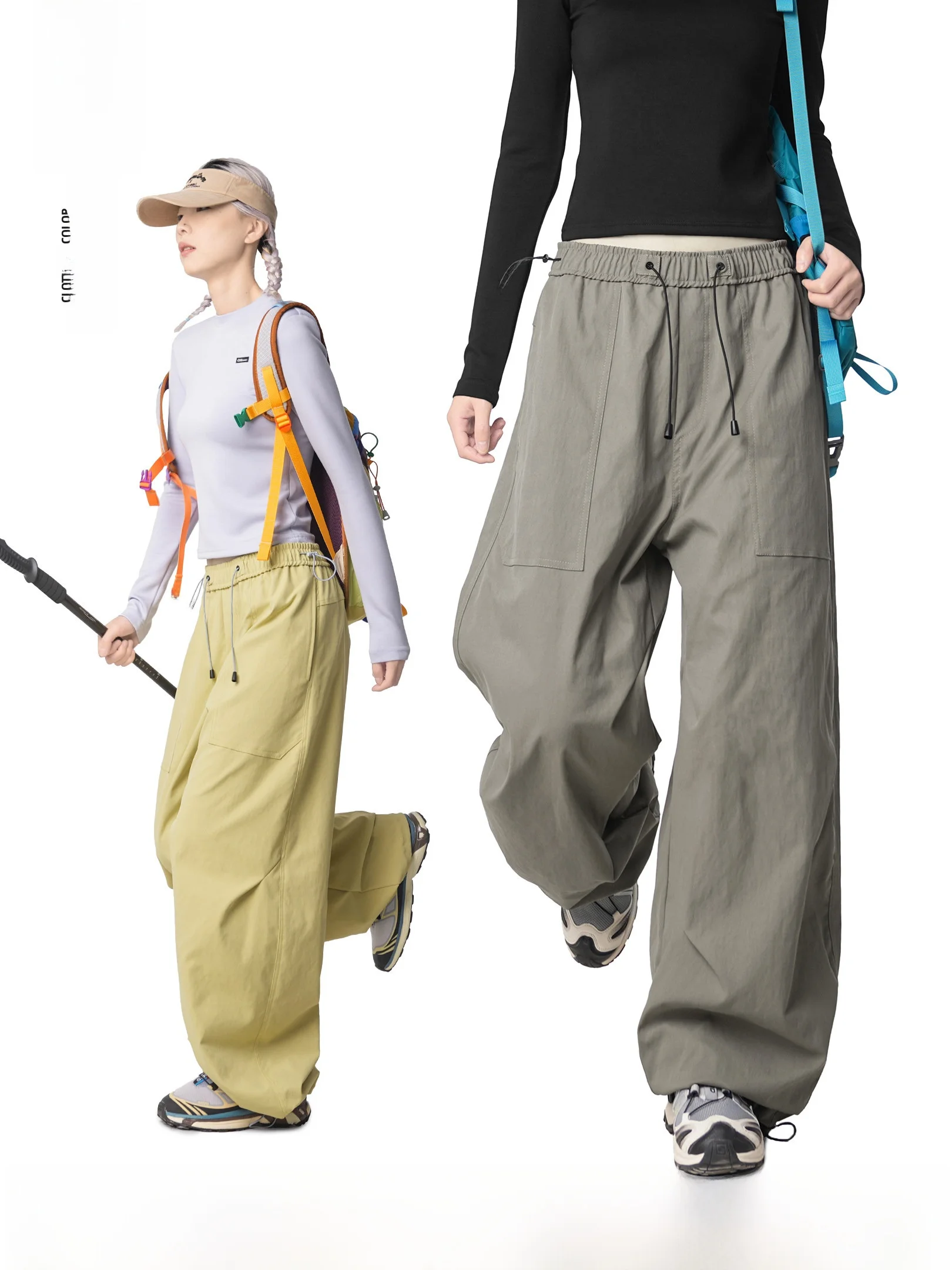 

Outdoor Sports Hiking Work Pants Loose Paratrooper Trousers American Casual Long Pants Spring Autumn Straight Cut Loose Fit