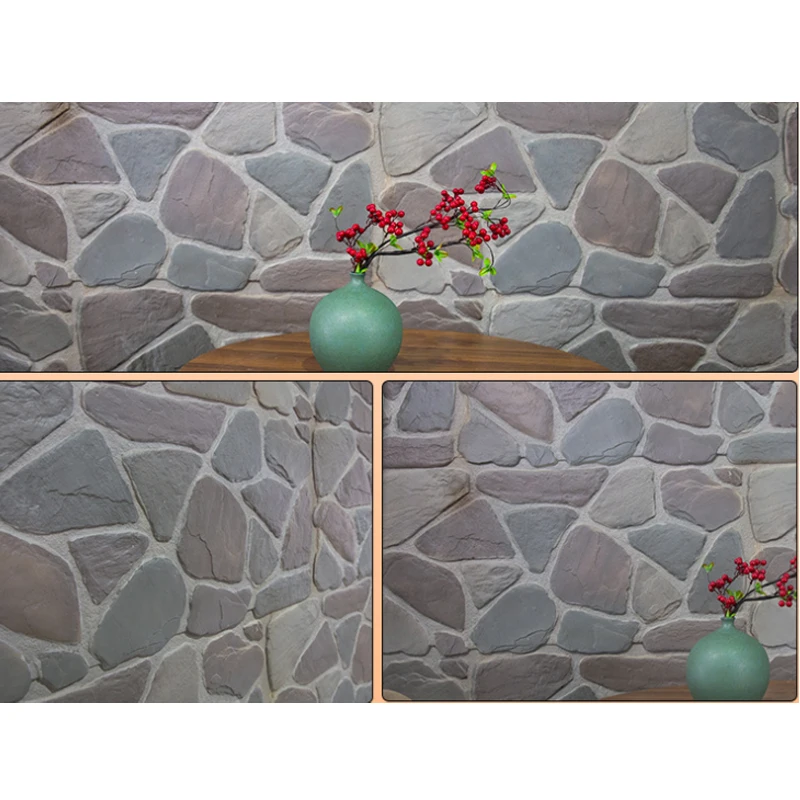 

NEW Random shaped stone PU lightweight cultural stone balcony background wall, garden villa exterior wall antique brick network