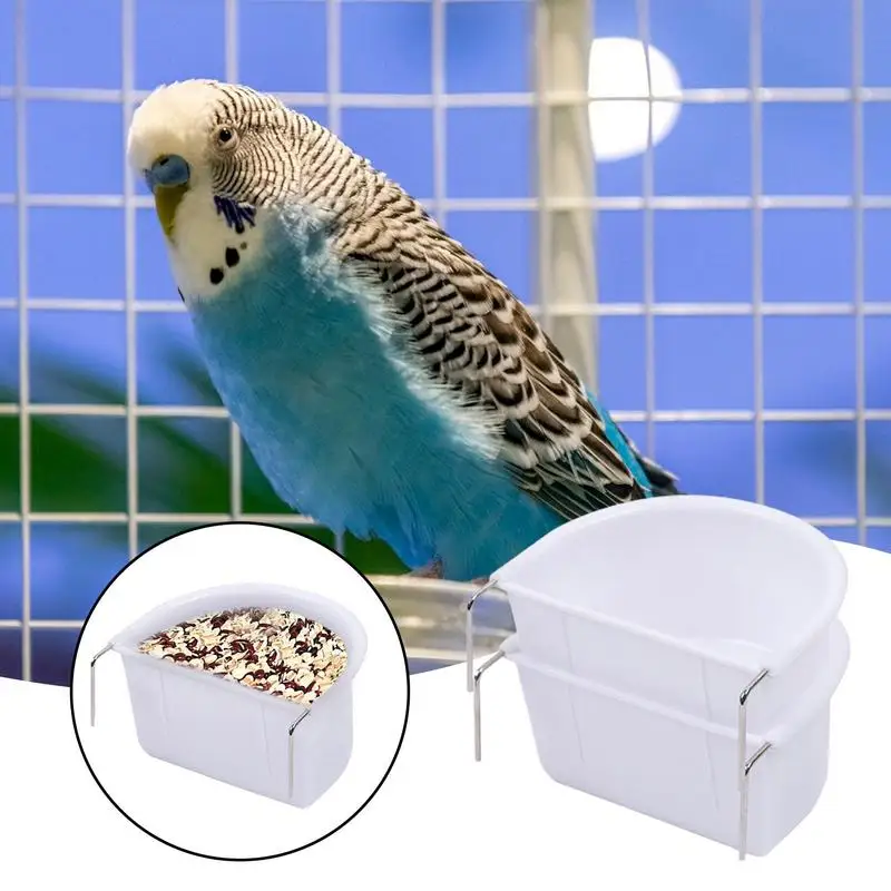 Cuenco de comida para loros, comederos resistentes para pájaros, fácil instalación, para mascotas saludables
