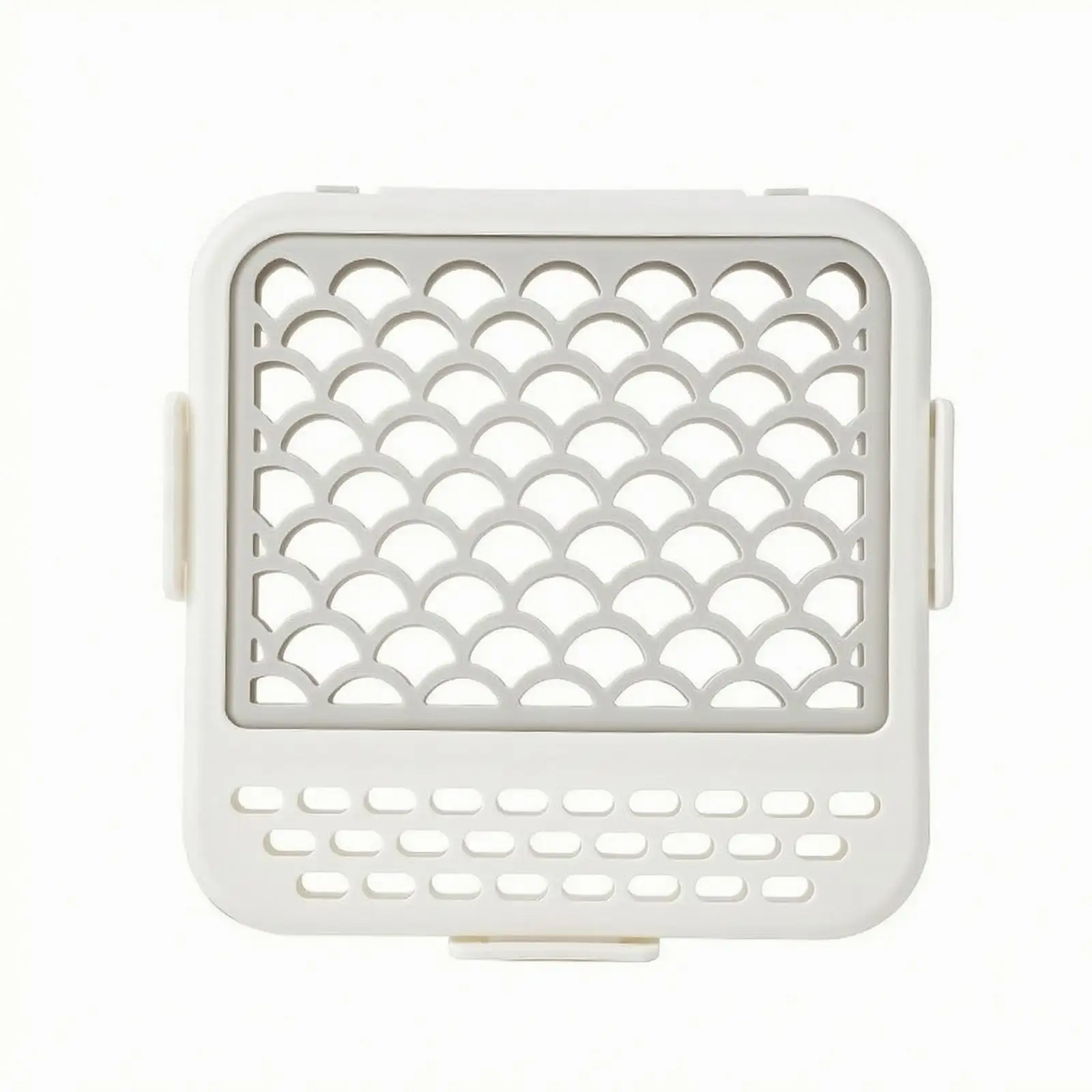 Small Item Dishwasher Basket with Silicone Mesh Insert Drain Rack Hinged Clamshell Lid for Kitchen Sink Organizer Dishwashing