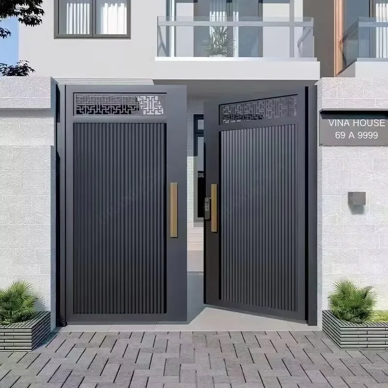 Grandsea Italian Villa Garden Fancy Design Electric Fence Gate High Quality Garden Fence Grille Gate Aluminum Panel Fancy