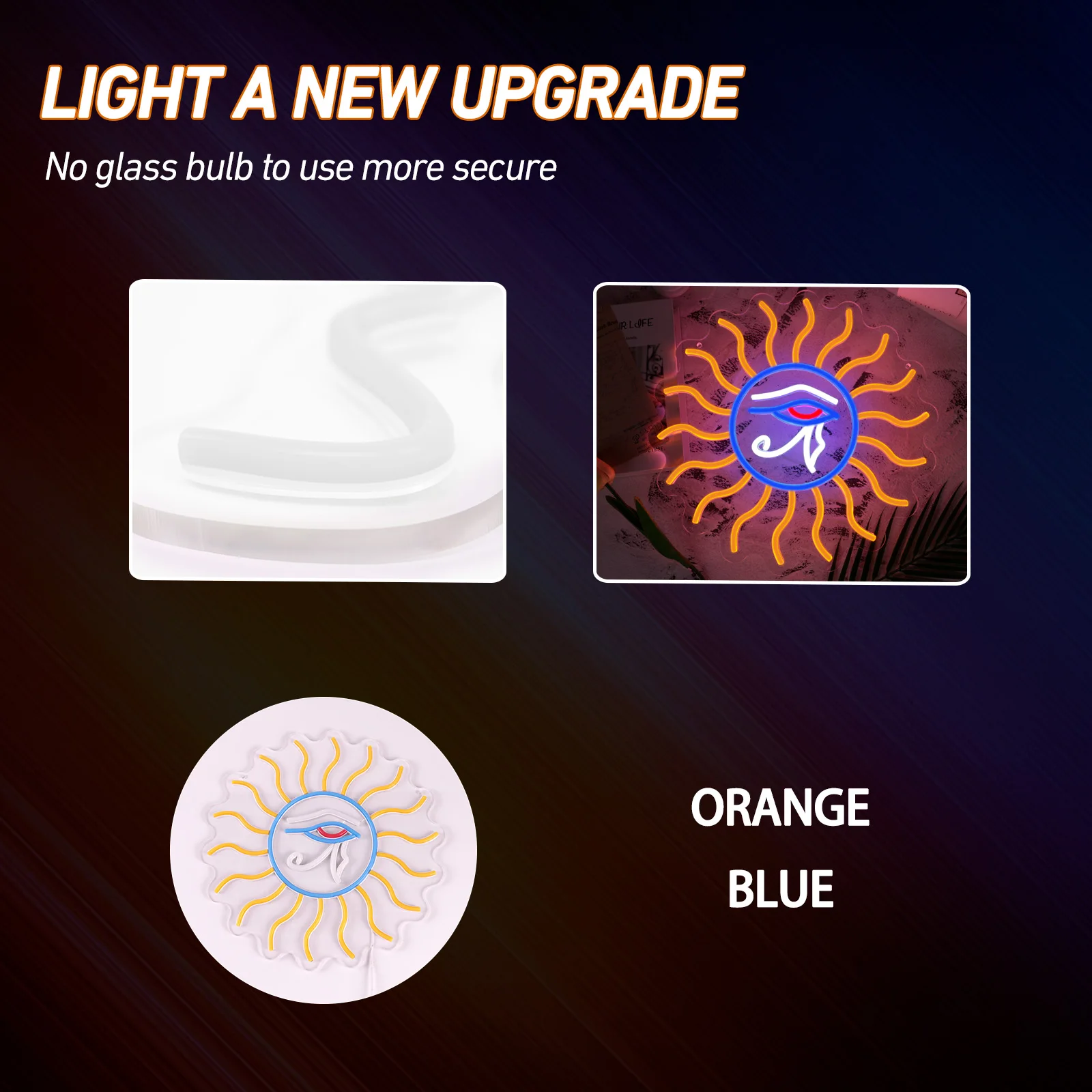 1PC Auge Neon Schild, superhelles LED-Schild, einstellbare Helligkeit Acryl-Rückwand, Bar, Zuhause, Urlaubsdekoration, Geburtstag,