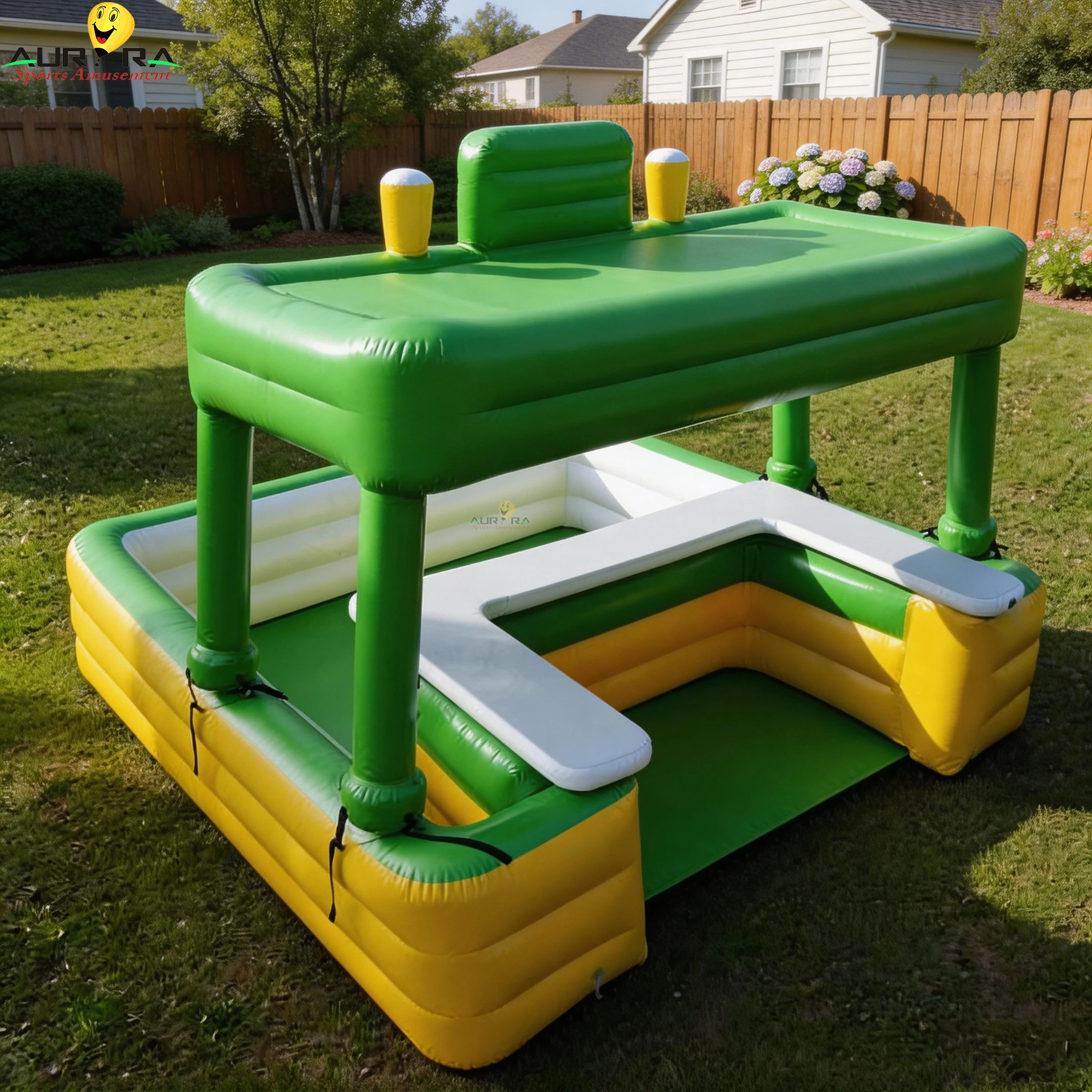 

Inflatable Pool Bar With Seats Tent Adult Giant Water Lounge Party Summer Drink Floats Beach Ocean River Relax