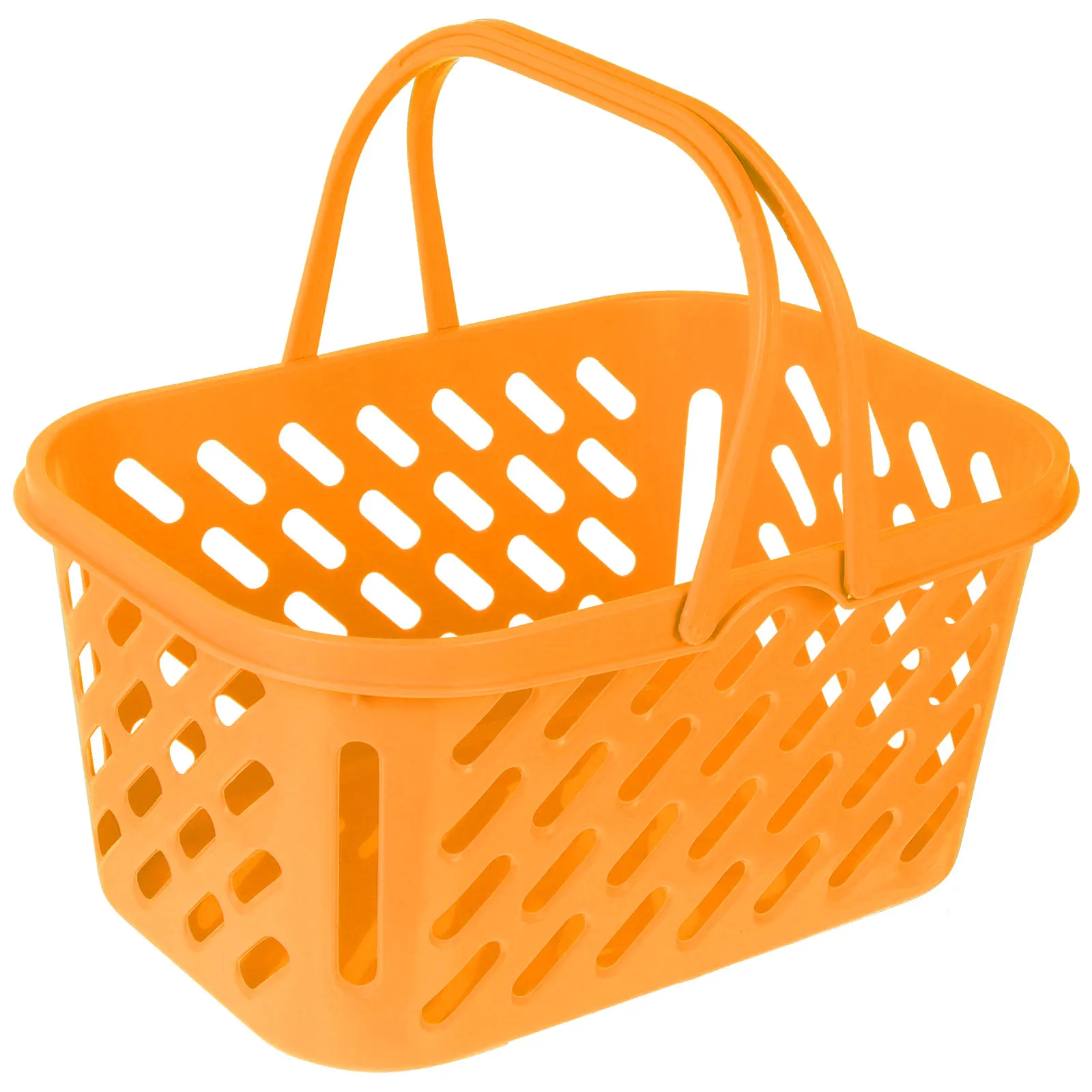 

Thickened Hand Basket 10L Mall Shopping Basket Small Orange Plastic Storage Shopping Vegetable Mall Toiletries Organizer