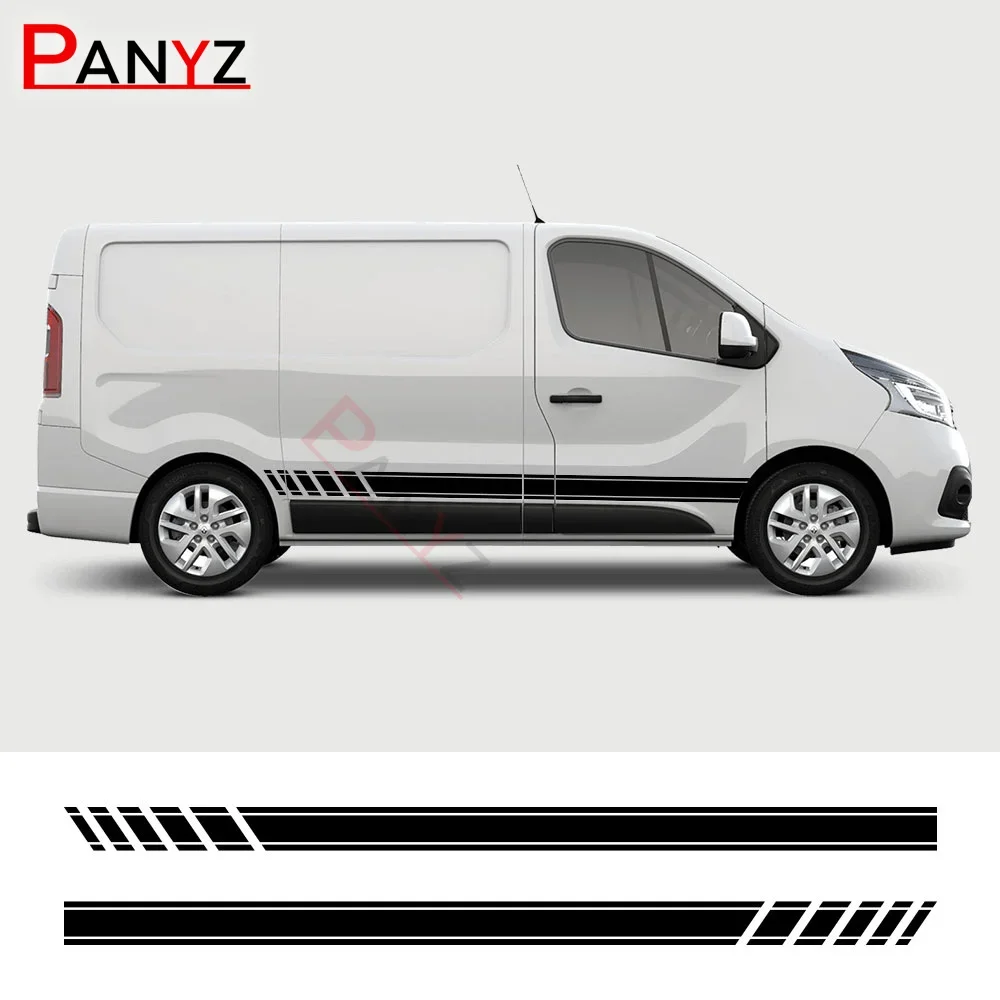 

2PCS Car Door Stickers For Renault Trafic 3 2 Fiat Talento Nissan NV300 Vauxhall Vivaro Camper Van Vinyl Film Decals Accessories