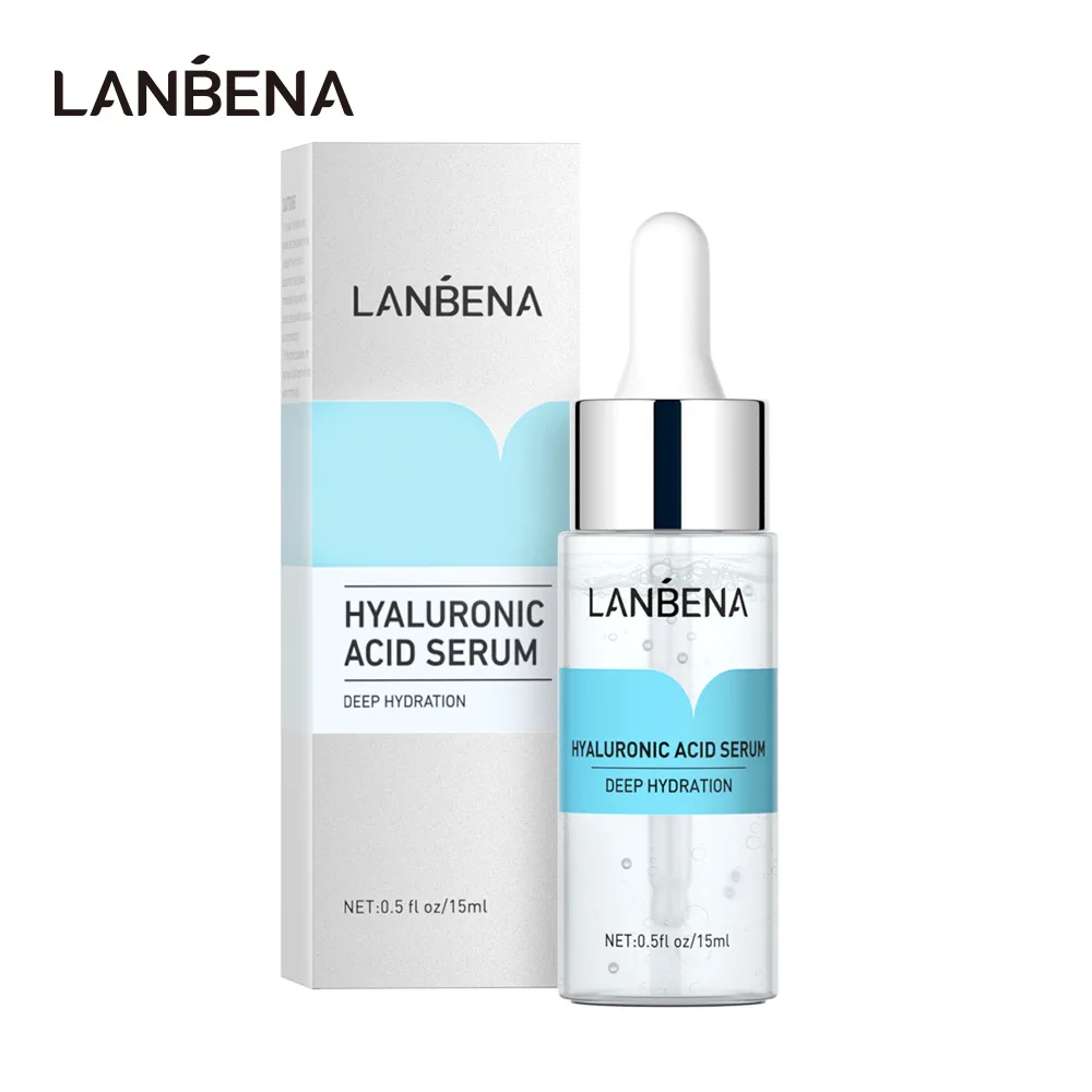 LANBENA 15ml Hyaluronic Acid Face Serum Deep Hydration Moisturizing Essence Skin Tightening Anti Aging Whitening Moisturizer