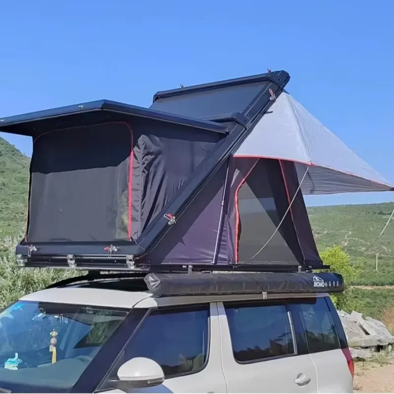 Self-Driving Car Essential RV Camping Gear Rooftop Hard Shell Tent Sunshade Rainproof Roof Sun Protection Canopy for Outdoor
