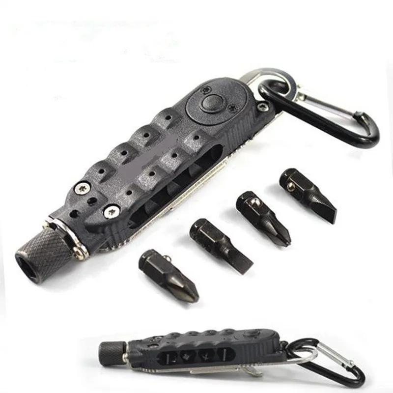 7 In 1 Buspoll Phillips Screwdriver Keychain Tool Flat Screwdriver And Nutdriver Hex Wrench Hand Tool Mini Bottle Opener