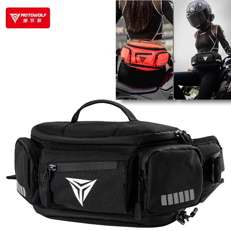 

Waterproof Expandable Fanny Pack w/Magnetic Buckle - Adjustable Lightweight Waist Bag for Men Women Motorcycle Riding Outdoor