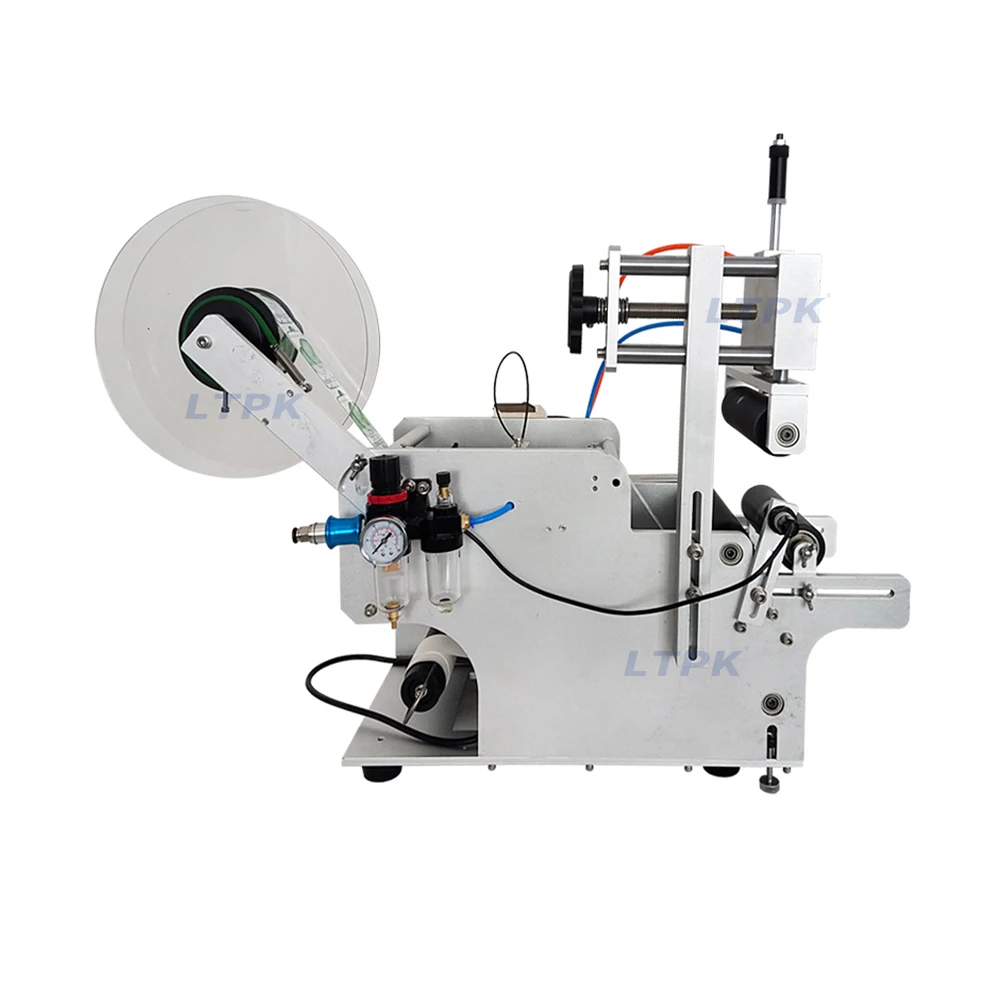 Semi Automatic Manual Table Top Juice Adhesive Plastic Glass Bottle Sticker Water Bottle Labeling Machine